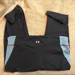 Blue and Black Under Armour Workout Leggings